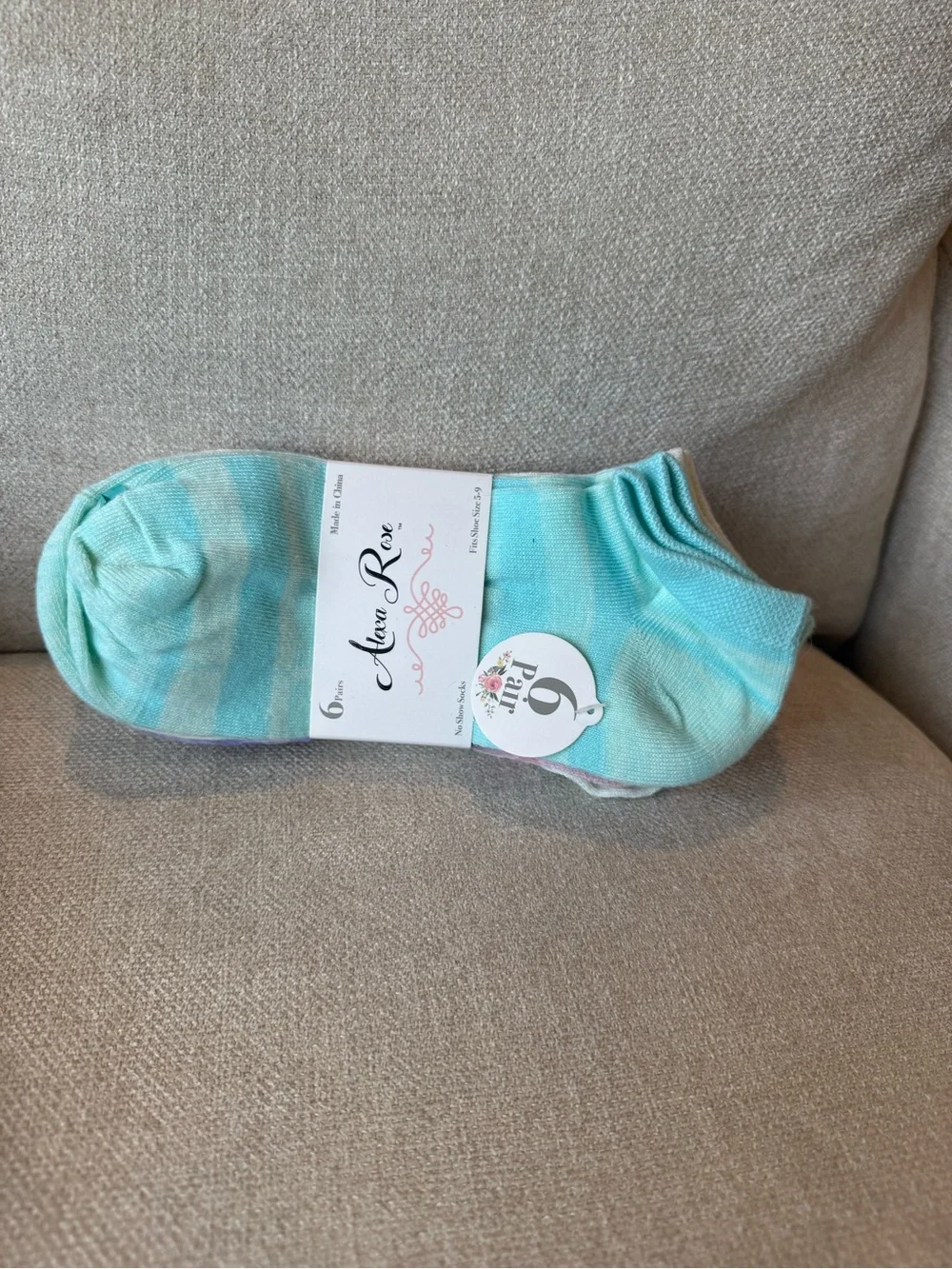 Alexa Rose No-Show Athletic Socks - Multi Color